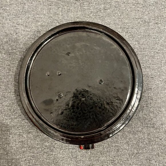 Vintage Mid-Century Modern Red & Black Ceramic Ashtray - Picture 6 of 6